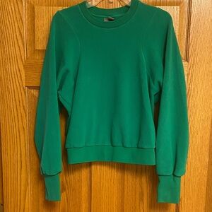 Sweaty Betty London Women’s Size 6 Green Fleece Crew Cozy Sweatshirt